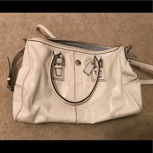 White leather coach crossbody